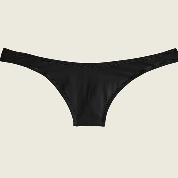 J. Crew Women's 1989 High-leg Bikini Bottom (Black) - Picture 4 of 6